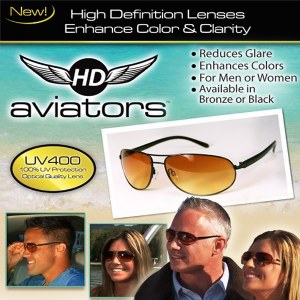 HD Vision Aviator Sunglasses