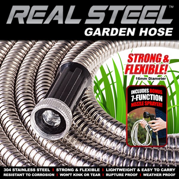 Real Steel Garden Hose