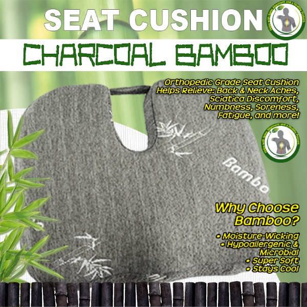 Charcoal Bamboo Seat Cushion