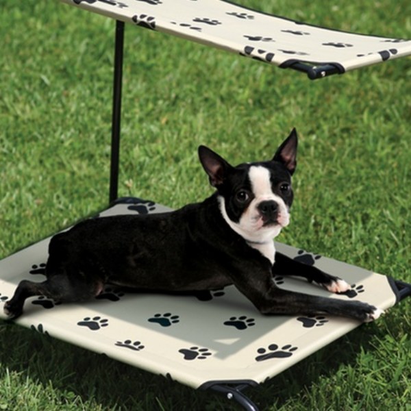 Paw Print Shaded Pet Cot