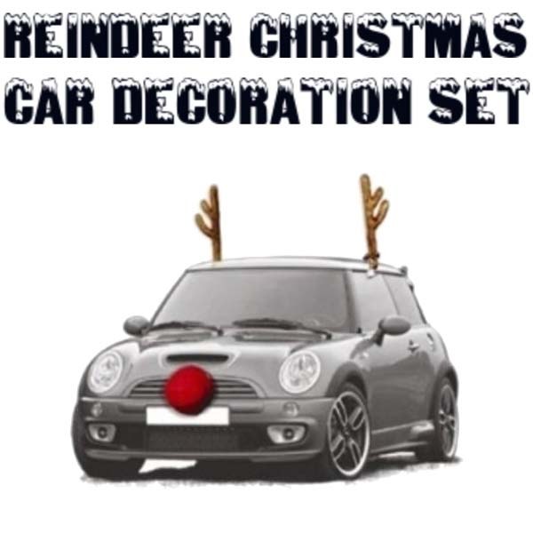 Reindeer Christmas Car Decoration Set