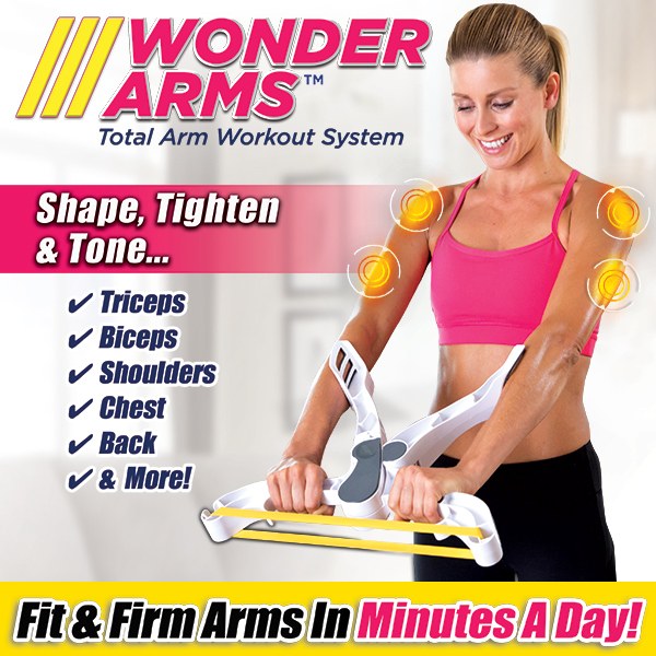 Wonder Arms Total Workout Resistance System Training bands w/workout book 