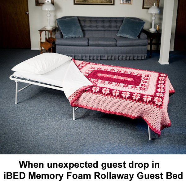 iBED Memory Foam Rollaway Guest Bed