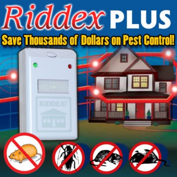 Riddex Plus Electronic Ultrasonic Pest Control Repeller Spider Mice EU Plug 