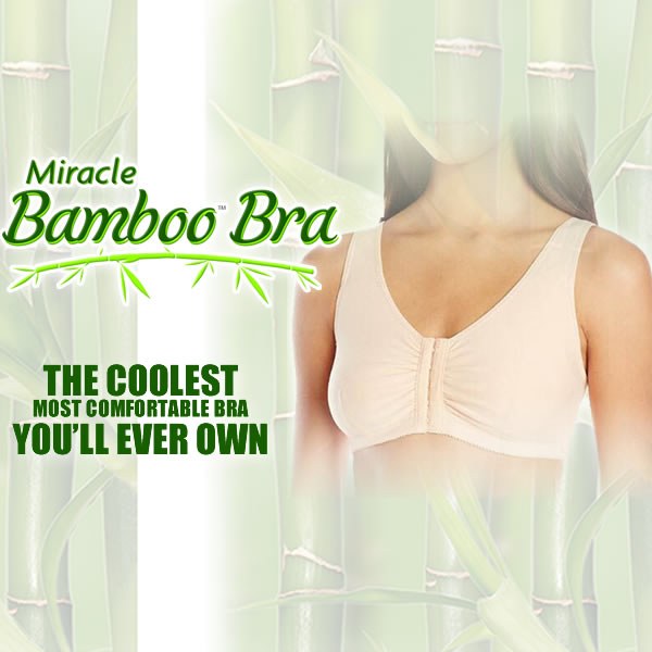 front zip miracle bamboo bra