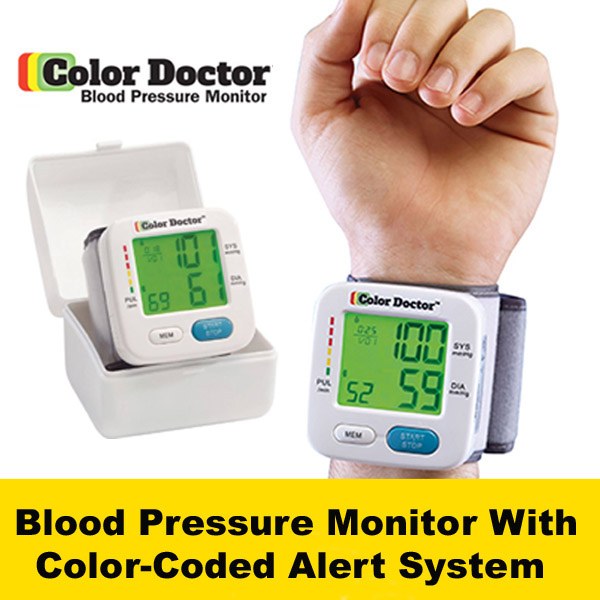 Color-Coded Talking Wrist Blood Pressure Monitor