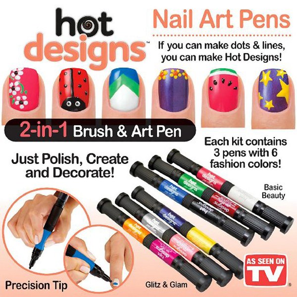 Set Of 5Pcs Nail Art Pens Kit Nail Brushes Gel Painting... | PrixPad