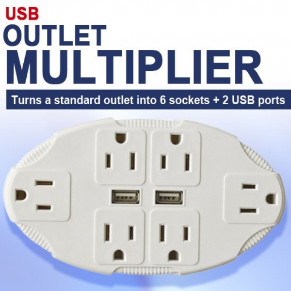 Dual USB Outlet Multiplier