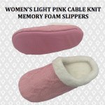 Women Cable Knit Memory Foam Slippers