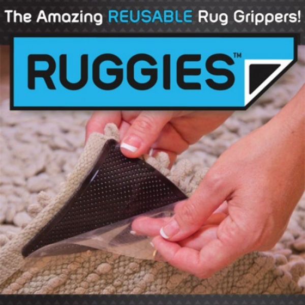 set of 8 As Seen On TV RUGGIES Reusable Rug Grippers 