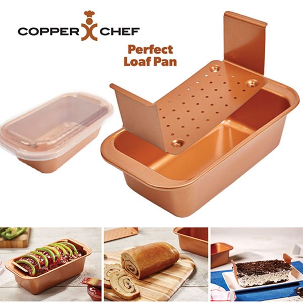 Ecolution Bakeins Healthy Meat Loaf Pan Set Loaf Pan and Perforated Tray