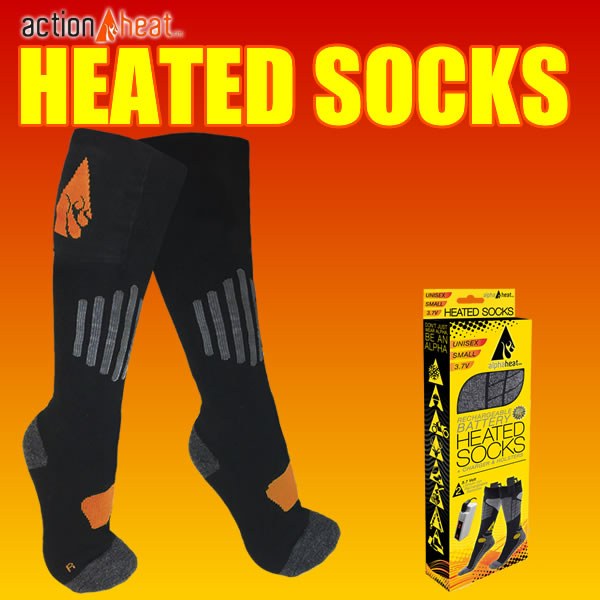 ActionHeat AA Battery-Heated Cotton Socks