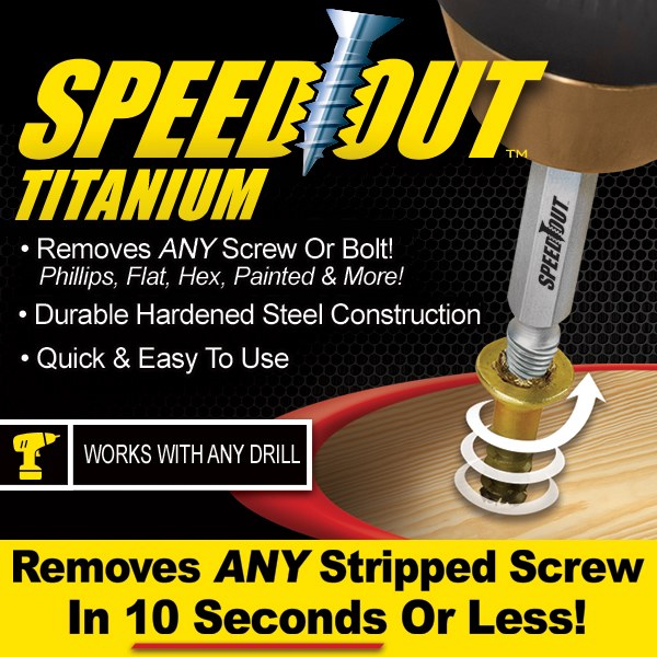 Ontel Speed Out Titanium Damaged Screw Bolt Extractor 4 piece Set w Storage Case 