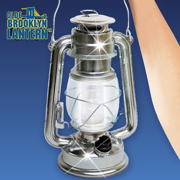 Blue Or Silver Olde Brooklyn Lantern LED Light Camping Antique Lamp TENT 