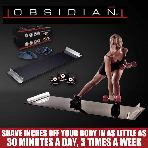 Obsidian Slide Board Low Impact Exercise 6' Foot Board for High Intensity 
