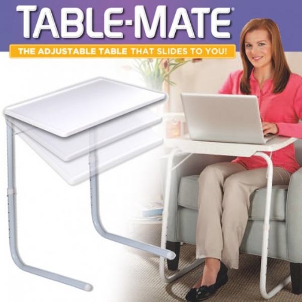 Practical Portable Table-Mate TV Tray Table Adjustable Home Supplies Foldable 