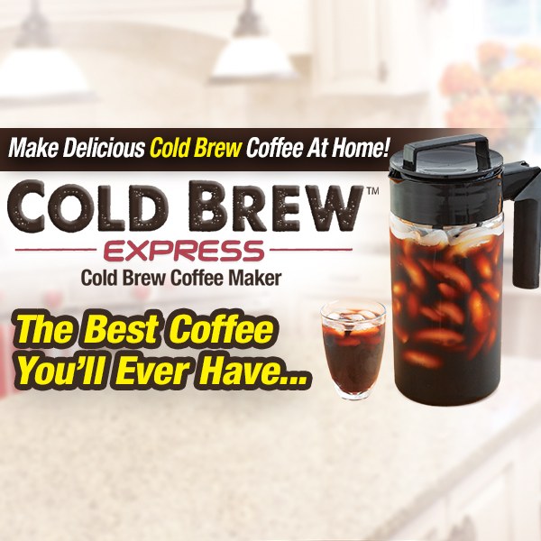 As Seen on TV Cold Brew Express Coffee Maker at Home Quick Brew