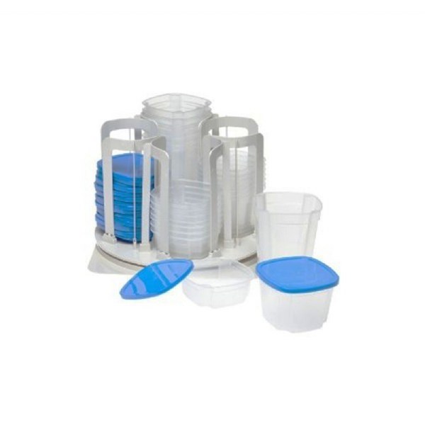 Spin and Store Food Storage (8 oz, 16 oz and 24 oz, 24 Lids), 1