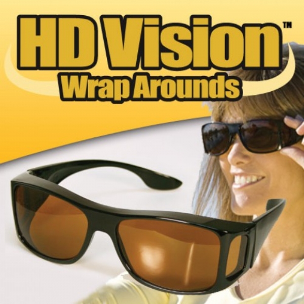 AS Seen on TV HD ALTA DEFINIZIONE Vision Driving Occhiali da sole WRAP AROUNDS unisex 