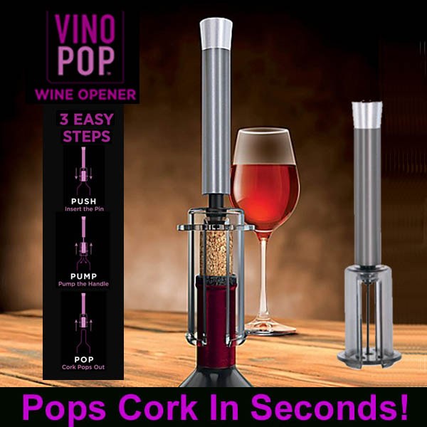 Vino Pop Perfect Wine Opener 5-Piece Gift Box As Seen On TV BRAND NEW 