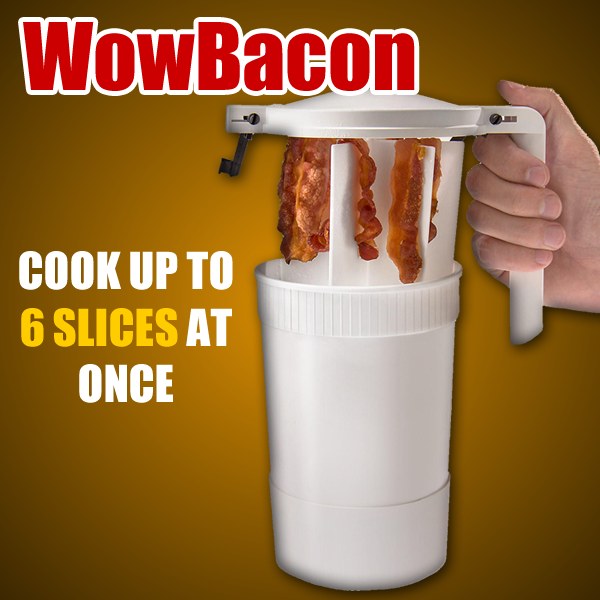  The Ultimate Wow Bacon Microwave Cooker - Improved version now  shipping - Stress Free Bacon in a Stress Filled World! - Support Quality  USA Manufacturing and Customer Service! - Now 4